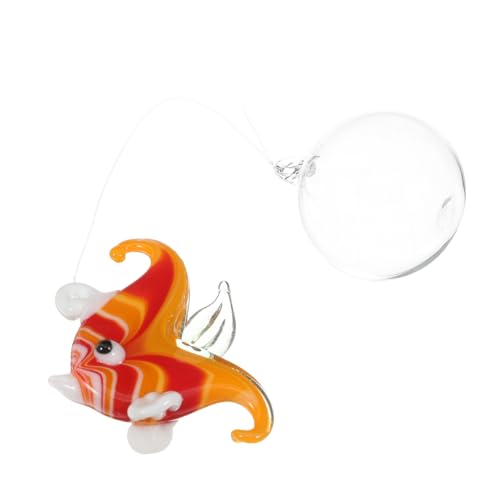 Happyyami Aquarium Schwimmende Dekoration Aquarium Schwimmende Ornamente Künstliche Sich Bewegende Fische Schwimmende Fischfiguren Betta-Aquarium- Dekorationen Für Aquarien Glas von Happyyami