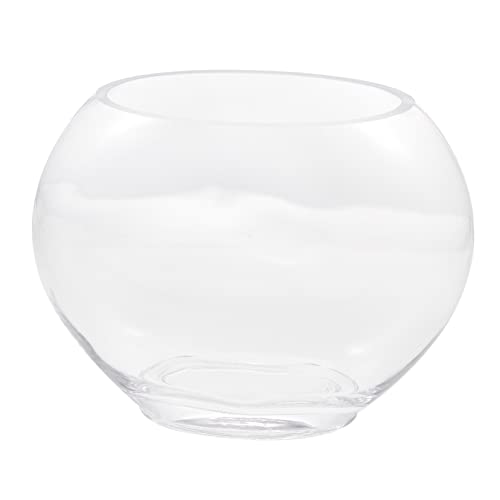 Happyyami Glasfischtank Für Tisch Ovaler Transparenter Desktop-Aquarium Für Wohnzimmer Und Büro Kleine Tischdeko Und Landschaftsbottles Für Goldfische Und Pflanzen von Happyyami