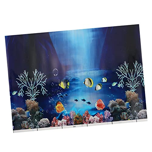 Happyyami 3D-Aquarium-hintergrundaufkleber Frische Meereskorallen Landschafts-Aquarium-Pflanzen-Ornament-Aufkleber Einfach Anzubringen Robustes Und Schickes von Happyyami