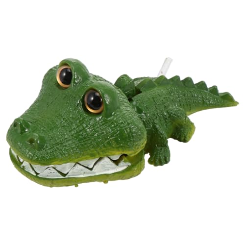 Happyyami Aquarium-Krokodil-Ornamente aufblasbares Spielzeug Fischdekorationen für vielzweckleiter Easy putz Zubehör für Aquarien Alligator Aquarium-Dekor Luft schmücken Spielzeugset von Happyyami