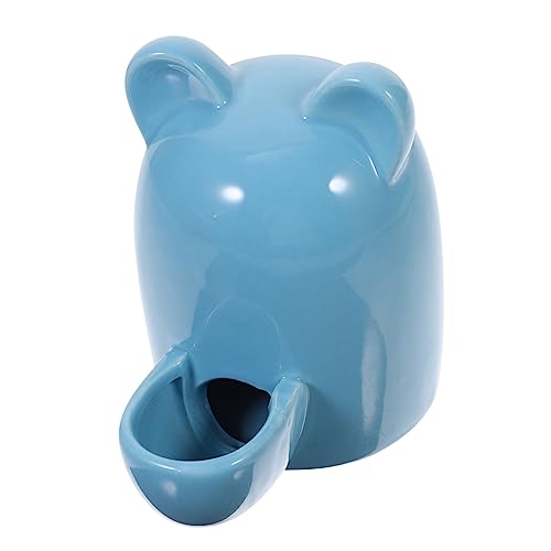 Happyyami Automatischer Futter und Wasserspender für Kleine Haustiere Keramik mit Katzenohren Design für Hamster und Andere Kleine von Happyyami