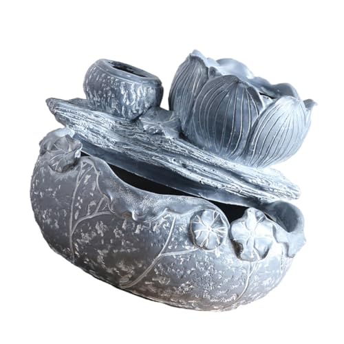 Happyyami Lotusblattförmiger Blumentopf Resin Dreiteiliger Sukkulentenbehälter Für Tischdekoration Für Garten Und Balkon Langlebig Und von Happyyami