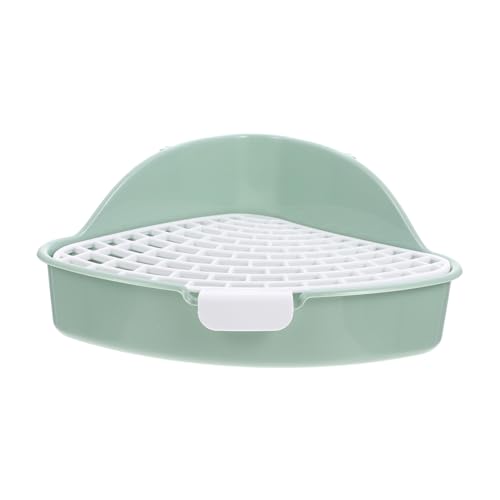 Happyyami Kaninchentoilette Guinea-Trainingspfanne kunststoffreiniger Haustier käfig Hamster Toilette -Fall-Häschen-Töpfchentrainer Meerschweinchen Mülleimer Tablett Hase pp von Happyyami
