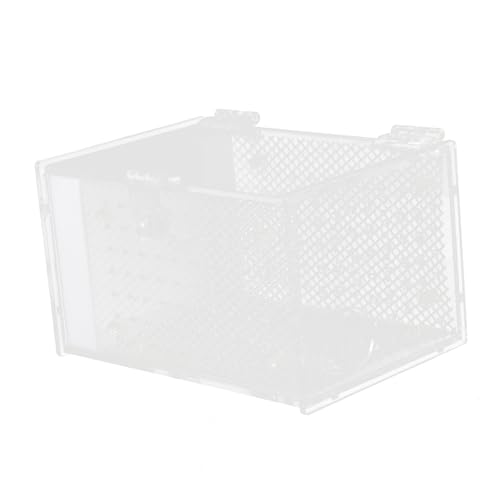 Happyyami Acryl Spinne Feeder Box Weiß Beobachtung Fall Insekten Gehäuse Reptil Zucht Lebensraum Pet Feeder von Happyyami