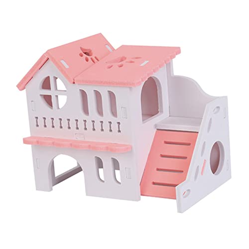 Happyyami Doppelstöckiges Hamsterhaus Aus Holz Faltbare Spielzeugvilla Für Zwerghamster Und Kleine Haustiere Gemütlicher Rückzugsort Und Spielplatz DIY-freundlich Happyyami Doppelstöckiges Hamsterhaus Aus Holz Faltbare Spielzeugvilla Für Zwerghamster Und Kleine Haustiere Gemütlicher Rückzugsort Und Spielplatz DIY-freundlich von Happyyami