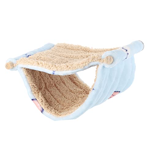 Happyyami Doppellagiges Hängematten-Schlafnest großer Vogelkäfig Haustier Tipi hamsterbett hamsterzubehör hängende Chinchilla-Hängematte entzückendes meerschweinchenbett Flanell Sky-Blue Happyyami Doppellagiges Hängematten-Schlafnest großer Vogelkäfig Haustier Tipi hamsterbett hamsterzubehör hängende Chinchilla-Hängematte entzückendes meerschweinchenbett Flanell Sky-Blue von Happyyami
