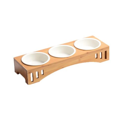 Happyyami Erhöhter Haustier Esstisch Keramikschalen Rutsch Futterstation für Katzen und Schalen mit Abnehmbarem Halter für Einfache Happyyami Erhöhter Haustier Esstisch Keramikschalen Rutsch Futterstation für Katzen und Schalen mit Abnehmbarem Halter für Einfache von Happyyami