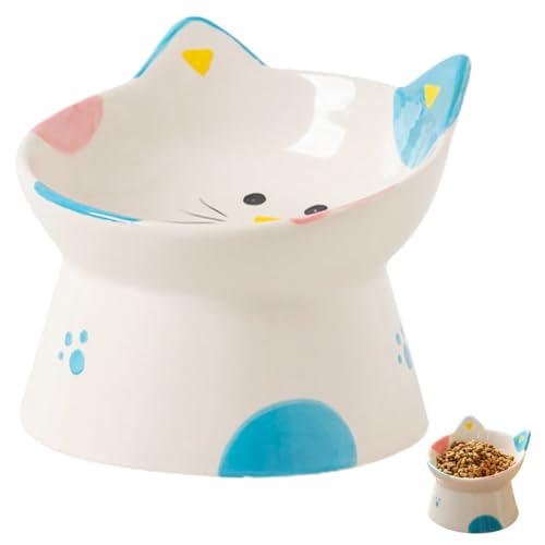Happyyami Erhöhter Katzennapf Aus Keramik rutschfeste Süße Futter Und Wasserschüssel Für Katzen Schutz Der Halswirbelsäule Leicht Zu Reinigen Und Langlebig Für Futter Und Snacks Happyyami Erhöhter Katzennapf Aus Keramik rutschfeste Süße Futter Und Wasserschüssel Für Katzen Schutz Der Halswirbelsäule Leicht Zu Reinigen Und Langlebig Für Futter Und Snacks von Happyyami
