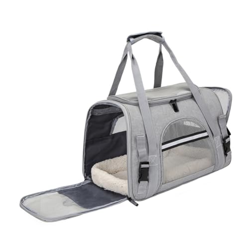 Happyyami Haustier-transportbox Von Fluggesellschaften Zugelassen Atmungsaktive Reisetragetasche Aus Netzgewebe Für Hunde Und Katzen von Happyyami