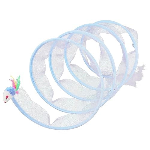 Happyyami Faltbarer Katzentunnel Interaktives Katzenspielzeug Für Wohnungskatzen Filter Für Katzenbrunnen Mesh-katzentunnel Kätzchen Spielzeugkorb Für Katzen Sky-Blue Stahldraht Happyyami Faltbarer Katzentunnel Interaktives Katzenspielzeug Für Wohnungskatzen Filter Für Katzenbrunnen Mesh-katzentunnel Kätzchen Spielzeugkorb Für Katzen Sky-Blue Stahldraht von Happyyami