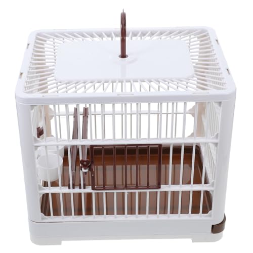 Happyyami Papageien-transportkäfig Mit Griff Faltbarer Vogel-reisekäfig Aus Kunststoff Großer Käfig Für Mittelgroße Und Große Vögel Für Reisen Und Ausflüge von Happyyami