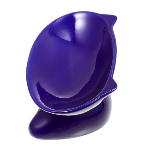 Happyyami Katzenschüssel Schräg Für Hundefutter Katzengesichtsform Keramik Futternapf Anti-verstimmungs-haustiernapf Katzenwasserhalter Welpenfutterbecken rutschfest von Happyyami