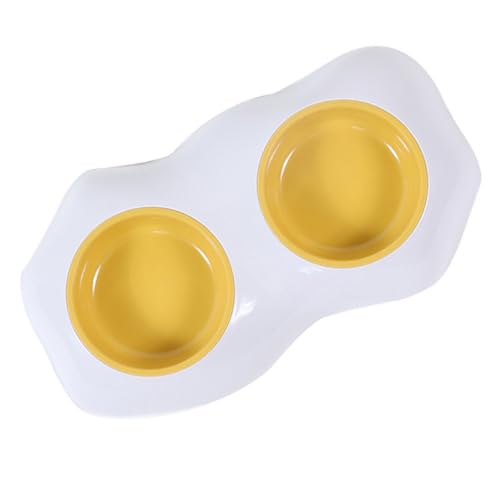 Happyyami Eigelb Muster Pet Bowl Katzenfutter Feeder Hund Wasser Schüssel Einfach Zu von Happyyami
