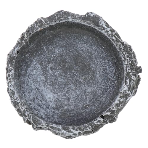 Happyyami Terrarium Futter Und Wassernapf Für Reptilien Langlebige Harzschale Mit Natürlichem Design Für Schildkröten Geckos Schlangen Und Kleine Tiere Futter Und Trinkgefäß von Happyyami