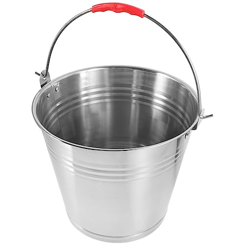 Happyyami Futter Und Wasserhalter Futterspender Große Pferdeeimer Für Wassertrog Rostfreier Eimer Pferde Futtereimer Für Pferde Pferdeparty Pferdebedarf Futtereimer Für Nutztiere von Happyyami