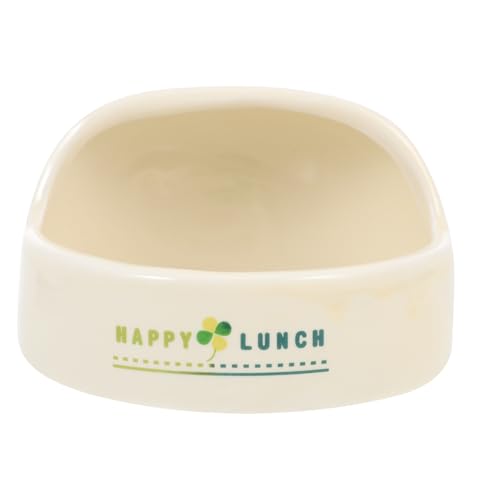 Happyyami Futternapf Für Hamster Hund Wassernapf Ratten Hängematte Container Schüssel Hundenapf Mit Ständer Langsamer Futternapf Für Hunde Haustiernapf Essen Hasenfutter Heu Keramik von Happyyami