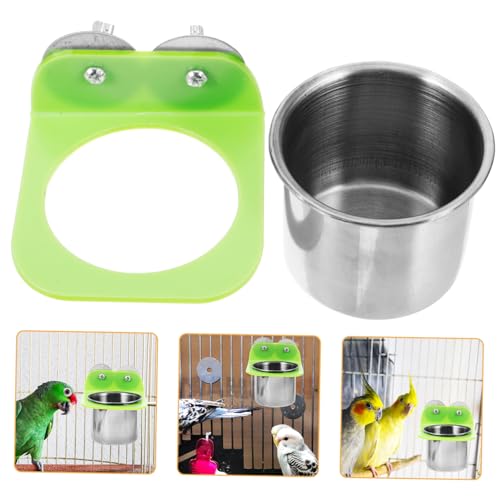 Happyyami Parrot Futter Und Wasserschale Metall Hängender Futterbecher Für Vogelkäfige Geeignet Für Papageien Wellensittiche Und Andere Vögel Praktische Futterstation Für Haustiere von Happyyami