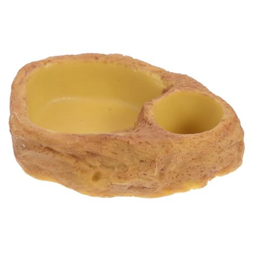 Happyyami Lizard Feeding Basin Natürliche Gesteinsoptik Wasserbecken Für Reptilien Sichere Und Umweltfreundliche Futter Und Trinkschale Für Echsen Schildkröten Und Andere Tiere von Happyyami