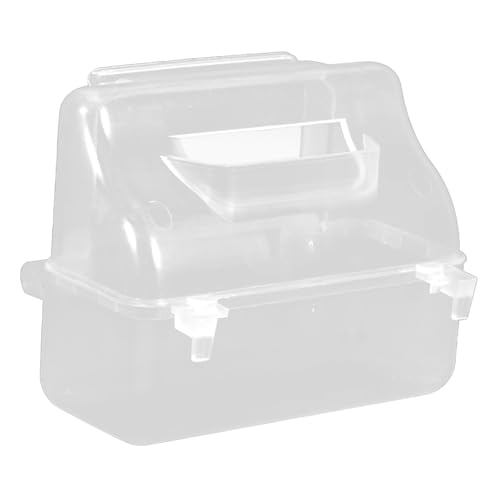 Happyyami Vogel Futterspender Mit Spritzschutz Transparente Futter Und Wasserstation Für Papageien Und Wellensittiche Einfache Installation Und Für Vogelkäfige von Happyyami