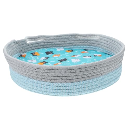 Happyyami Gewebter Katzenbettkorb Schlafmöglichkeiten für Katzen Geflochtenes Katzennest Katzenbetten sommerliches katzenbett gewebtes Kätzchen-Schlafbett binaural Hundebett Happyyami Gewebter Katzenbettkorb Schlafmöglichkeiten für Katzen Geflochtenes Katzennest Katzenbetten sommerliches katzenbett gewebtes Kätzchen-Schlafbett binaural Hundebett von Happyyami