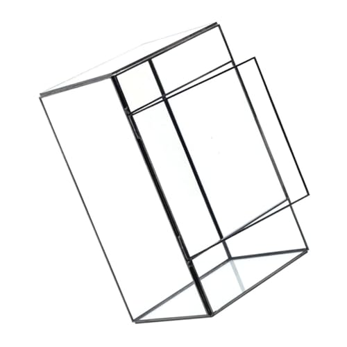 Happyyami Glasterrarium Für Pflanzen Kleines Terrarium Aus Glas Und Metall Transparenter Pflanzenhalter Für Tisch-deko Mini-landschaftsbehälter Zum DIY von Happyyami