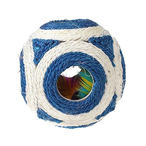 Happyyami Groß Seilball Kätzchen Spielt Ball Reaktionsspielzeug Kätzchen Spielzeug Kugelspielzeug Hundespielzeug Kugelförmig Sisalball Kauspielzeug Natürlich Haustier Sisalkugel von Happyyami