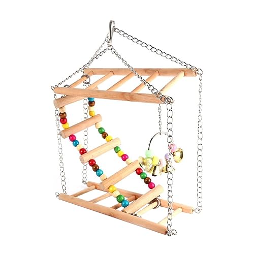 Happyyami Holzspielzeug Für Vögel Kleiner Schaukelsitz Für Papageien Und Nager Hängende Leiter Mit Eisenkette Sicher Und Unterhaltsam Für Haustiere Zum Klettern Und Spielen Happyyami Holzspielzeug Für Vögel Kleiner Schaukelsitz Für Papageien Und Nager Hängende Leiter Mit Eisenkette Sicher Und Unterhaltsam Für Haustiere Zum Klettern Und Spielen von Happyyami