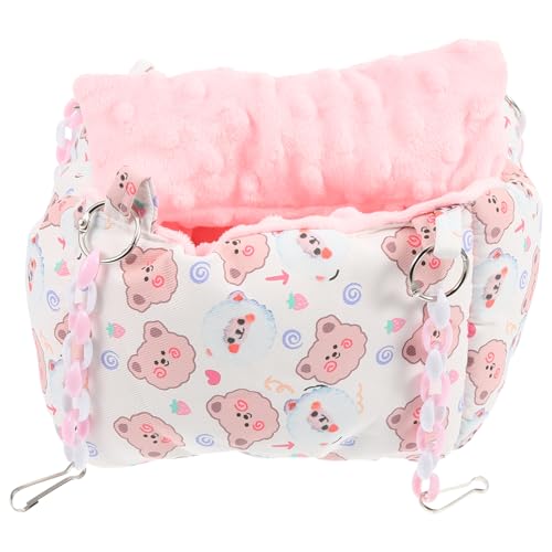 Happyyami Meerschweinchenfutter Hängendes Schlafnest Für Hamster Und Kleintiere Gemütliches Schlafhaus Aus Weichem Material Für Chinchillas Zwerghamster Und Andere Haustiere Mit Bärenmotiv Ideal Für von Happyyami
