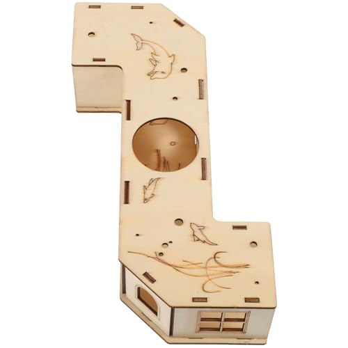 Happyyami Hamster Tunnel Spielzeug Aus Holz Versteck Für Kleine Haustiere Für Hamster Und Chinchillas Fördert Bewegung Und Gesundheit Einfach Zu Reinigen Sicheres Kau-Material von Happyyami