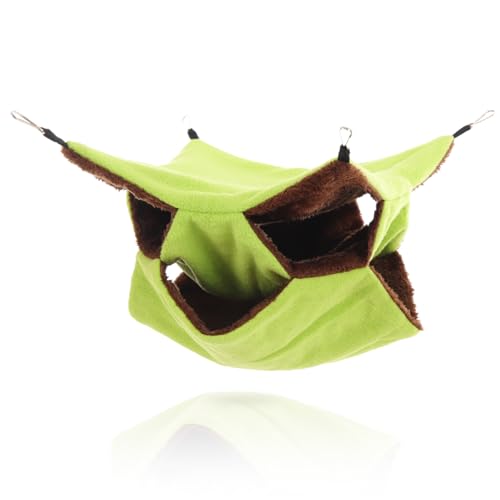 Happyyami Hängendes Hamsterbett Dreilagige Plüsch-hängematte Für Kleintiere Komfortable Und Warme Schlafgelegenheit Für Hamster Chinchillas Und Andere Haustiere Im Winter Happyyami Hängendes Hamsterbett Dreilagige Plüsch-hängematte Für Kleintiere Komfortable Und Warme Schlafgelegenheit Für Hamster Chinchillas Und Andere Haustiere Im Winter von Happyyami