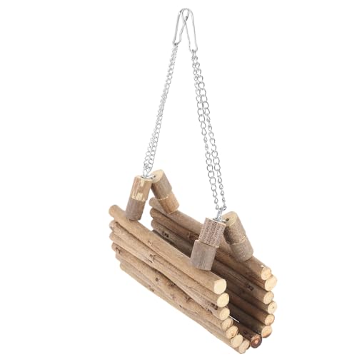 Happyyami Hamster Kauspielzeug Aus Holz Multifunktionale Hängematte Kletterspielzeug Für Käfige Zum Spielen Und Verstecken Für Hamster Und Kleintiere von Happyyami