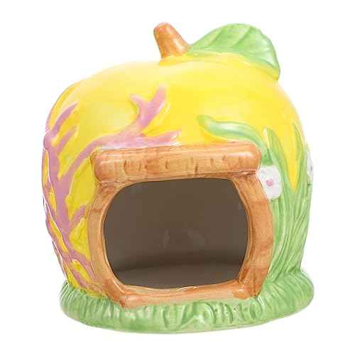 Happyyami Keramik Hamster Nest Haustier Versteck Kühlung Glasur Bett Für Meerschweinchen Schlaf von Happyyami