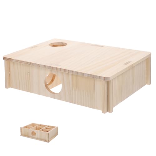 Happyyami Hamsterspielzeug für Zwerghamster 6-stöckiges Holzversteck Tunnelverstecke Happyyami Hamsterspielzeug für Zwerghamster 6-stöckiges Holzversteck Tunnelverstecke von Happyyami
