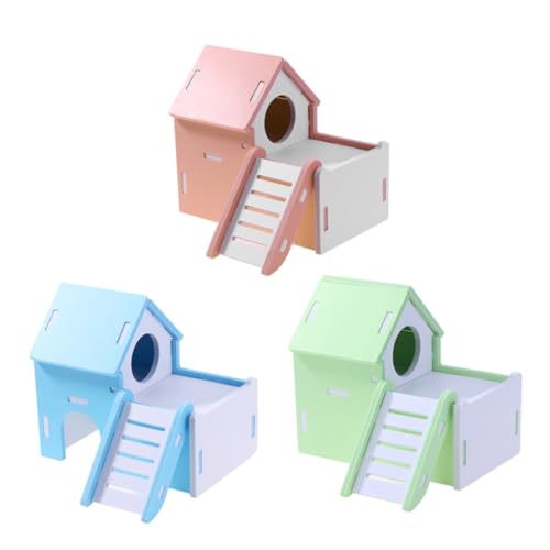 Happyyami Hamster-schlafhaus Aus Naturholz Für Zwerghamster Und Meerschweinchen von Happyyami