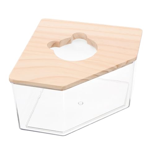 Happyyami Hamster-sandbad-Box Für Kleine Tiere, Transparenter Acryl-sandbadbehälter Mit Holzdeckel Happyyami Hamster-sandbad-Box Für Kleine Tiere, Transparenter Acryl-sandbadbehälter Mit Holzdeckel von Happyyami
