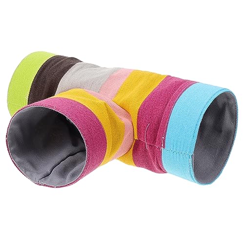 Happyyami Meerschweinchen Hamster Tunnel Spielzeug Faltbarer Bunter Hamstertunnel Aus Weichem Material Für Kleine Haustiere Zum Spielen Verstecken Und Ausruhen Für Hamster Meerschweinchen von Happyyami