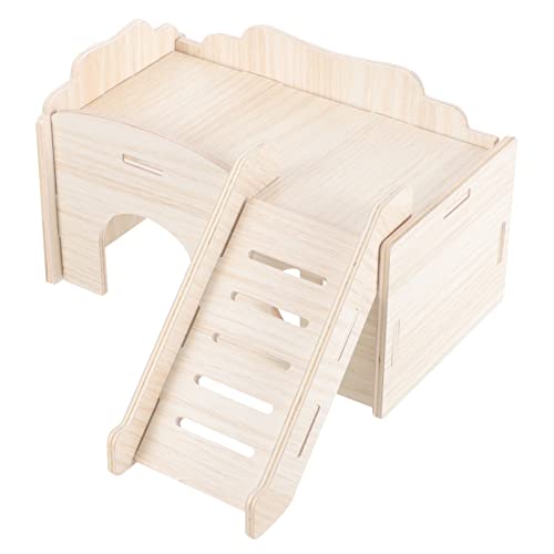 Happyyami Stabiles Hamsterspielzeug Aus Holz Mit Leiter Versteck Für Zwerghamster von Happyyami