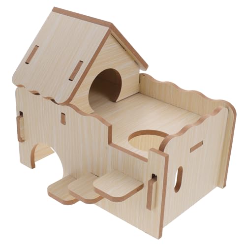 Happyyami Multifunktionales Holzspielzeug Für Meerschweinchen Und Hamster Holzhaus Mit Einstreu Zur Unterhaltung des Haustiers Happyyami Multifunktionales Holzspielzeug Für Meerschweinchen Und Hamster Holzhaus Mit Einstreu Zur Unterhaltung des Haustiers von Happyyami