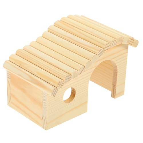 Happyyami Holzhaus Für Hamster Gemütliches Schlafnest Aus Natürlichem Holz Für Kleintiere Wie Hamster Mäuse Und Meerschweinchen Einfacher Zusammenbau Ohne Werkzeug Und Sicher Fördert von Happyyami