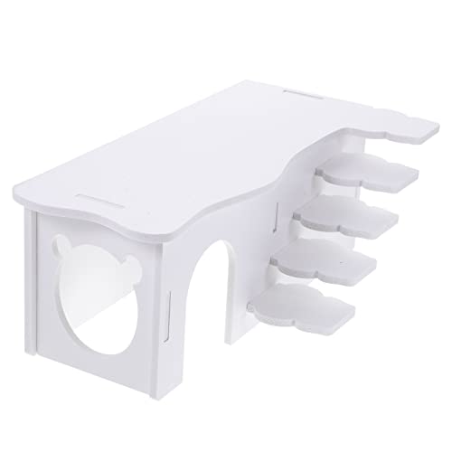 Happyyami Hamsterhaus Hamster Spielzeug hamsterspielzeug Hamster Spielhaus Hamster Käfigzubehör Hamster Versteck Meerschweinchen Käfig- Haustier Hamsterversteck Lebensraum PVC Weiß von Happyyami