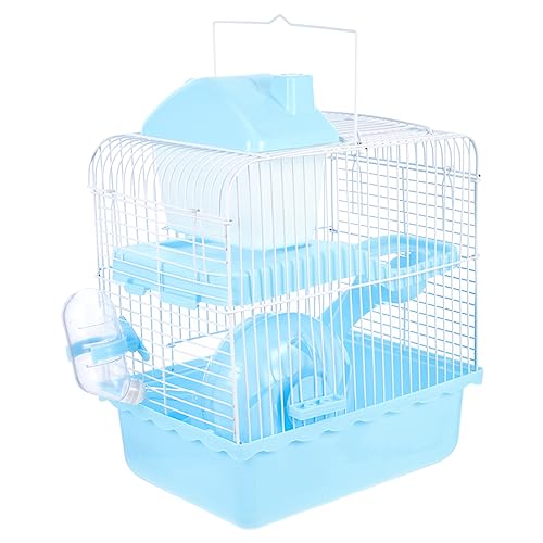 Happyyami Kleines Hamsterhaus Doppelschichtige Hamsterburg Mit Gemütlichem Rückzugsort Ideales Zubehör Für Hamster Und Kleinnager Blaues Design Für EIN Angenehmes Zuhause Happyyami Kleines Hamsterhaus Doppelschichtige Hamsterburg Mit Gemütlichem Rückzugsort Ideales Zubehör Für Hamster Und Kleinnager Blaues Design Für EIN Angenehmes Zuhause von Happyyami