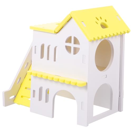 Happyyami Hamster Villa Für Kleintiere Bequemes Schlafnest Und Spielplatz Für Hamster Und Chinchillas Atmungsaktiv Mit Ausreichend Platz Für Aktivitäten Stilvollem von Happyyami