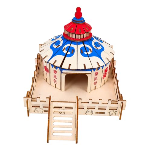 Happyyami Hamster Mit Treppe Und Versteck Für Kleine Nager Natürliche Holzmaterialien Langlebig Und Für Hamster Und Meerschweinchen Fördert Und Spiel von Happyyami