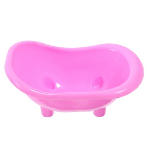 Happyyami Hamsterwanne Hamster-Sandbadeschüssel Puppenbadewanne Miniatur-Puppenhaus-Badewanne Hamster Badesand Hamster Spielplatz Hamster Spielzeug kleines Tiernest Hamsterbadewanne Abs Rosa von Happyyami