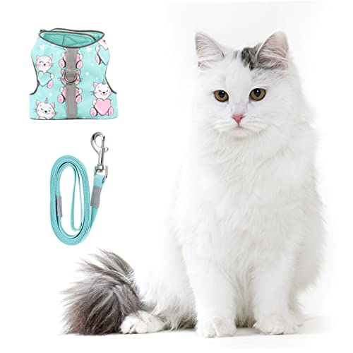Happyyami Haustier Katzengeschirr Verstellbare Kätzchenweste Reflektorweste Laufgeschirr Für Katzen Katzengeschirr Mit Leine Haustierleine Mit Dem Hund Spazieren Gehen Polyester Brustgurt Happyyami Haustier Katzengeschirr Verstellbare Kätzchenweste Reflektorweste Laufgeschirr Für Katzen Katzengeschirr Mit Leine Haustierleine Mit Dem Hund Spazieren Gehen Polyester Brustgurt von Happyyami