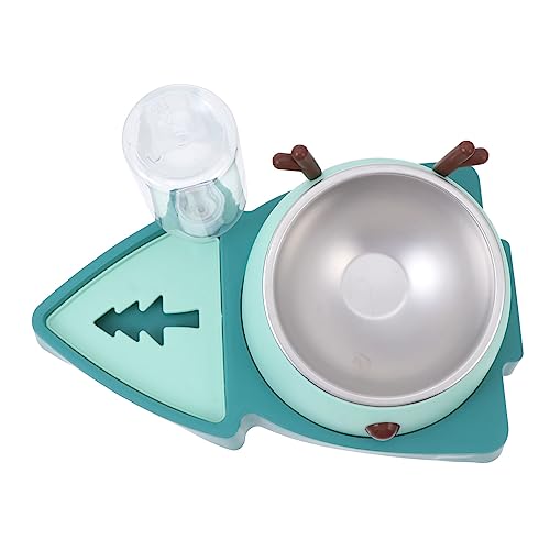 Happyyami Splash Trinkschale Für Haustiere Automatischer Futter Und Wassernapf Für Katzen Und Hunde Abnehmbar Platzsparend Und Benutzerfreundlich Grün von Happyyami