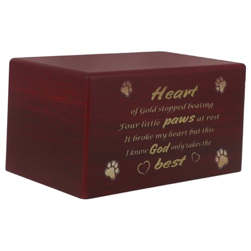 Happyyami Pet Memorial Wooden Urn Für Hunde Und Katzen Holzurne Zur Aufbewahrung Von Tierasche Eleganter Gedenkbehälter Für Trauerorte Und Zuhause Happyyami Pet Memorial Wooden Urn Für Hunde Und Katzen Holzurne Zur Aufbewahrung Von Tierasche Eleganter Gedenkbehälter Für Trauerorte Und Zuhause von Happyyami