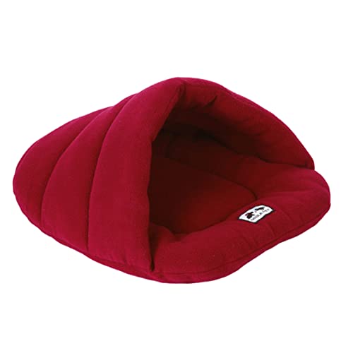 Happyyami Hundebett Katzenbett Warmes Schlafnest Für Haustiere üsch Matratze Kuscheldecke Für Welpen Und Kätzchen Baumwollgepolstertes Kissen Dunkelrot Größe XS Happyyami Hundebett Katzenbett Warmes Schlafnest Für Haustiere üsch Matratze Kuscheldecke Für Welpen Und Kätzchen Baumwollgepolstertes Kissen Dunkelrot Größe XS von Happyyami