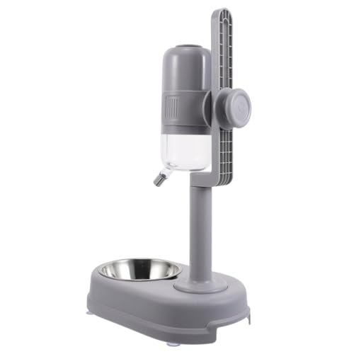 Happyyami Haustierdiät Futternapf Für Hunde Automatische Trinkflasche Wasserspender Für Hund Und Katze Automatische Wassernäpfe Katzenfutter Automatisch Grey Rostfreier Stahl von Happyyami