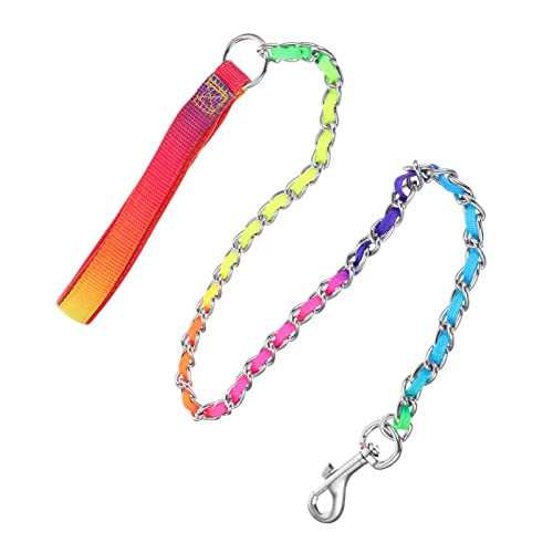 Happyyami Haustierleine Tragbare Haustierkette Leine Für Große Hunde Welpenzubehör Für Kleine Hunde Stabile Welpenkette Fluchtsicheres Haustier Hundekette Für Draußen Colorful Eisenkette Happyyami Haustierleine Tragbare Haustierkette Leine Für Große Hunde Welpenzubehör Für Kleine Hunde Stabile Welpenkette Fluchtsicheres Haustier Hundekette Für Draußen Colorful Eisenkette von Happyyami
